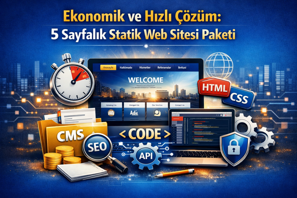Ekonomik ve Hızlı Çözüm: 5 Sayfalık Statik Web Sitesi Paketi